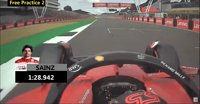 Watch onboard Carlos Sainz sets fastest lap in FP2 at Silverstone